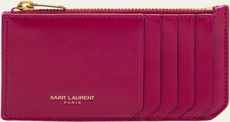 Saint Laurent Fragments Card Case in Leather