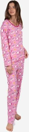 Leveret Womens Loose Fit Cotton Matching Family Pajamas, Fun & Character Themes in Unicorn Rainbow at Nordstrom, Size X-Small