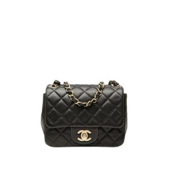 Chanel Pre-owned Square Flap - Dames - Pre-owned - Zwart - Maat: ONE Size Leer