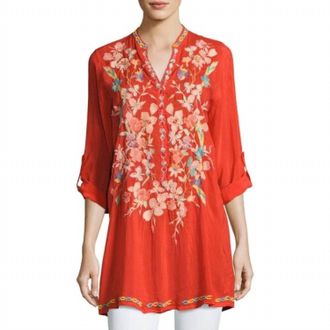 Johnny Was Nikki Tunic In Coral