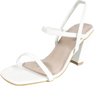 Generic Massage Sandals for Women Womens Leather Sandals Rough Heels Off Toed Slippers Female Retro With Slippers High Heeled Heels High Heels Open Toed Ladie