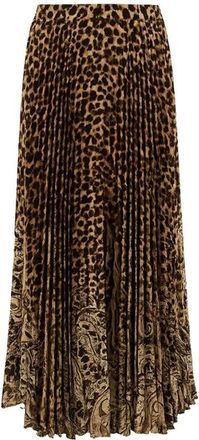 Etro Falda Midi Plisada - Skirts - Mujer - Marr&oacute;n - XS