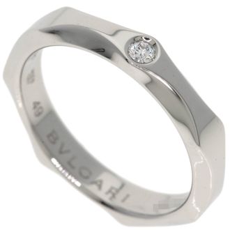Bulgari Silver Platinum 950 Band Ring (Pre-Owned)