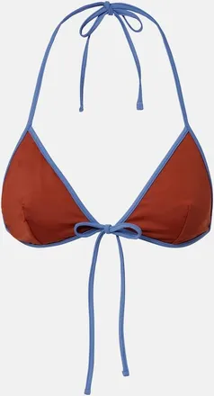 Prada Logo triangle bikini top