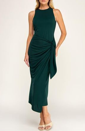 Socialite Wrap Front Knit Midi Dress in Deep Emerald at Nordstrom, Size X-Large