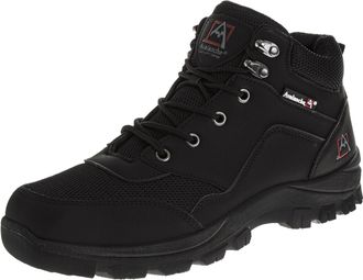 Avalanche Mens Multifunctional Lightweight Hiking Shoes, Casual Boots, Solid Black, 9 UK