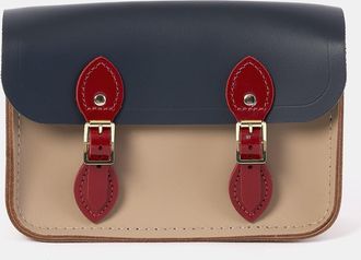 The Cambridge Satchel Company The Little One - Mushroom, Navy & Red Patent