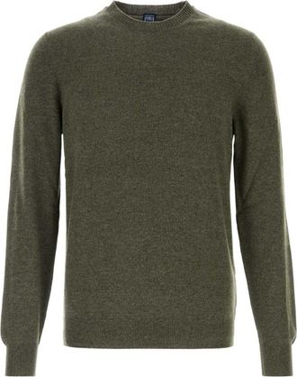 Fedeli Green Crew Neck Sweater