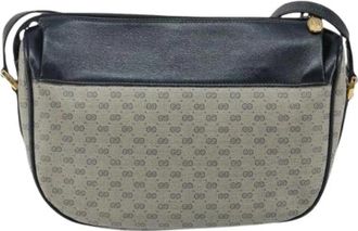 Gucci Pre-owned Leren Crossbodytas - Dames - Vintage Schoudertas - Blauw - ONE Size - Leer - Vintage