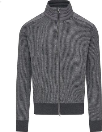 Belstaff Cardigans, male, Gray, XL, Kelby Zip Cardigan