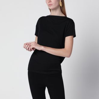 Jacquemus Mistral top in black viscose blend