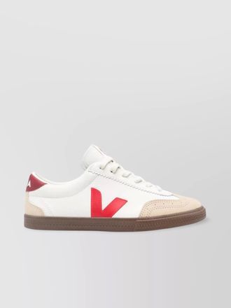 Veja leather panelled low-top sneakers