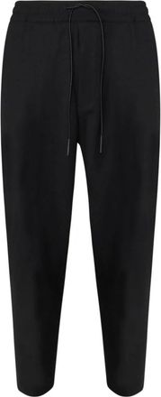 Giuliano Galiano Zwarte wortelbroek met pences - Heren - Sweatpants - Zwart - 3XL - Broeken