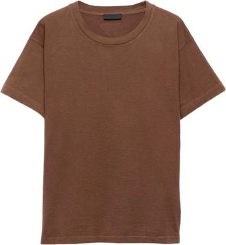 Prada T-shirt in cotone - Marrone