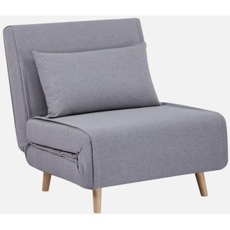 Sweeek Poltrona letto convertibile tessuto con piedi in legno 1 posto