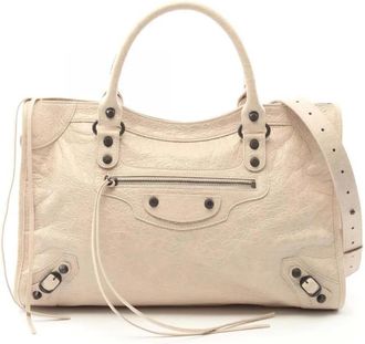 Balenciaga Borsa a tracolla Le City media in pelle di agnello 2010-2025 - Marrone