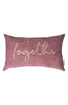 Studiochic Sentiments Together Embroidered Accent Pillow in Berry at Nordstrom Rack
