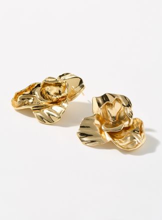 Simons Womens 3D flower XL earrings