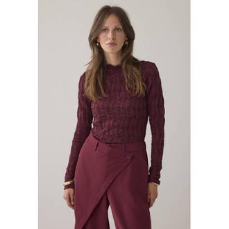 Summum jersey top donkerrood