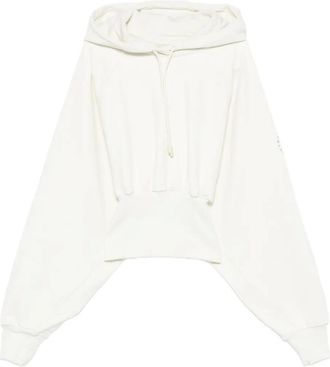 adidas by Stella McCartney Top crop con cappuccio - Toni neutri