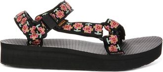 Teva Flat Sandals, female, Multicolor, 5 UK, Vegan Midform Sandals in Black Pink