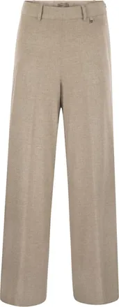 Herno Resort Trousers In Melange Fabric