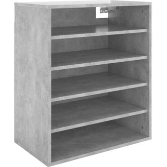 vidaXL Vidaxl - Mueble Zapatero Madera Contrachapada Gris Hormig&oacute;n 60x35x70 Cm