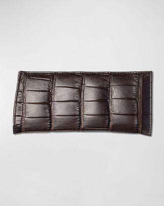 Abas Men & apos;s Alligator Eyeglass Case