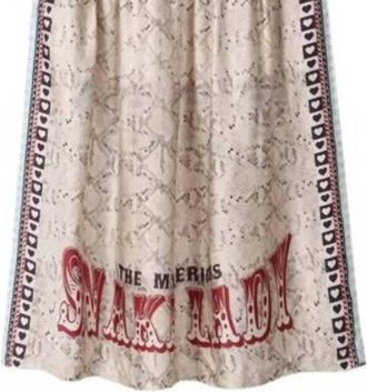 Me369 Womens Hailey Print Midi Skirt Graphic Statement Skirt In Snake