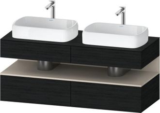 Duravit Qatego Meuble Sous-lavabo En Console, 2 Tiroirs, 2 - Duravit