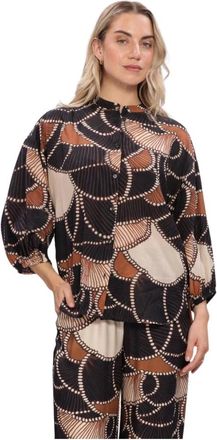 Summum Dames, Blouses & Shirts, Veelkleurig, Maat: S Katoen