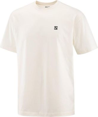 Salomon Round Logo Graph T-Shirt f&uuml;r Herren | wei&szlig;