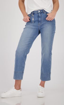 Monari 7/8-Jeans MONARI Jeans 64cm, Damen, Gr. 38, N-Gr, jeans, Denim/Jeans, Obermaterial: 80% Baumwolle, 17% Polyester, 3% Elasthan, unifarben, regular fit 