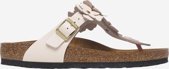Birkenstock Gizeh sandalen met bloemenapplicaties