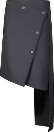 Courr&egrave;ges Oblique Polywool Skirt