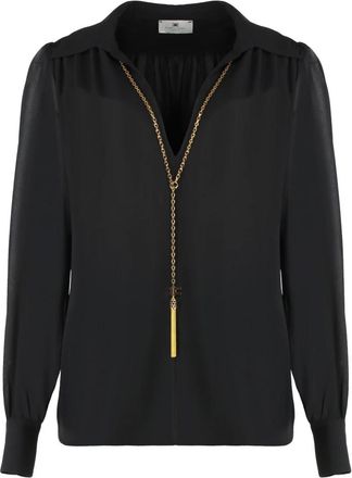 Elisabetta Franchi Mujer, Blusas y Camisas, Negro, Talla: S