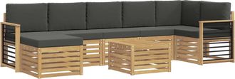vidaXL Conjunto De Sof&aacute;s De Exterior 8 Uds. Blanco Y Antracita Vidaxl