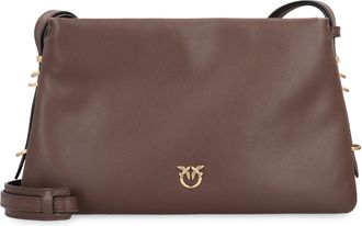 Pinko Womens Crossbody Bag One, Two, Three Brown Leather Calf Shoulder