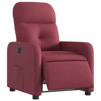 vidaXL Vidaxl Poltrona Elettrica Reclinabile Rosso Vino In Tessuto