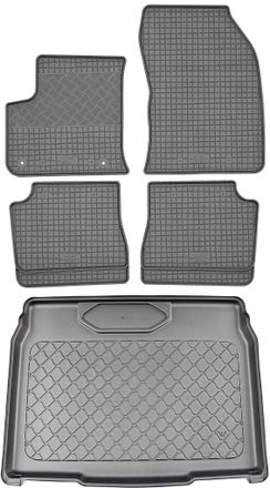 OEM Peugeot E-2008 Suv (5 Puertas) A Partir De Agosto De 2020 Set - Alfombrillas De Goma Para Coche + Alfombrilla Para Maletero