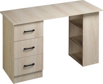 HOMCOM Scrivania Pc Con 3 Ripiani E 3 Cassetti In Legno Casa E Ufficio - Homcom
