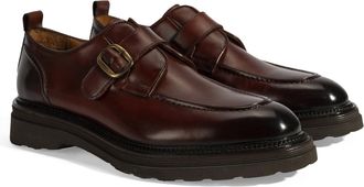 Desa Man Slip-On Shoes - Leather Upper, Adjustable Strap, Waterproof, Breathable | Brown - 42