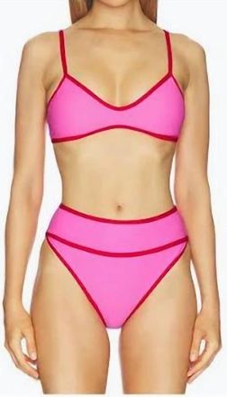 Beach Riot Carlotta Bottom In Electric Pink