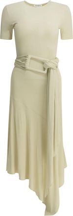Alaia gedrapeerde midi-jurk