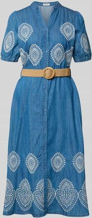 More & More More & More Midikleid in Denim-Optik mit Lyocell-Anteil in Jeansblau, Gr&ouml;&szlig;e 34