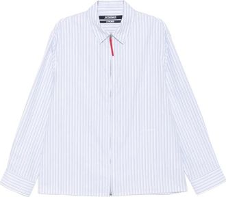 Jacquemus Striped Zip-up Shirt