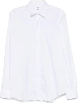 Mazzarelli Camicia in cotone con colletto alla francese - Bianco