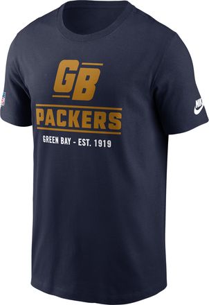 Nike Green Bay Packers Essential Nike Mens Dri-FIT NFL Long-Sleeve T-Shirt in Blue | 02ET41SQ7T-TC1