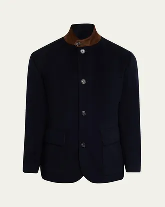 Loro Piana Mens Roadster Cashmere Single-Breasted Jacket