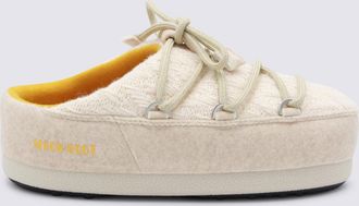 Moon Boot Flat Shoes White Sand-Donna